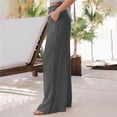 thumbnail image 1 of Pantalones Sueltos Para Mujer, Cintura Elástica, Ligeros, Casuales, De Moda, Con Bolsillo Para Correr Para Vacaciones ANGGREK Otros, 1 of 5