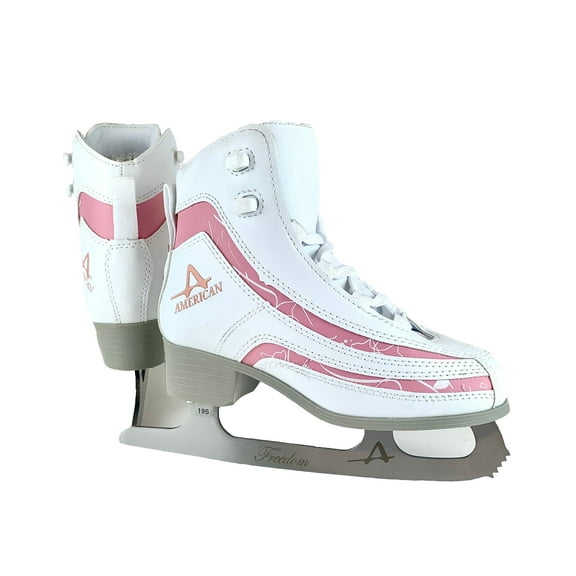 Girl's Softboot Ice Skate with Pink Trim