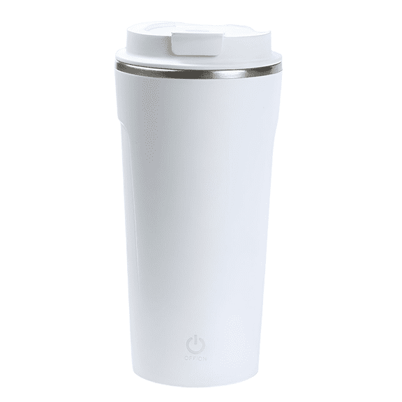 CCOCC Travel Coffee Mug,Magnetic Stirring Self Stirring Mug,Automatic Rotation Coffee Travel Mug,White,400ml
