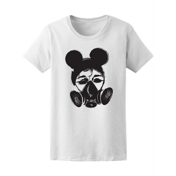 Punk Girl In Gas Mask T-Shirt Women -Image by Shutterstock, Female x-Large