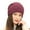 Hot Pink, variant on Women's Pearl Beaded Cable Knit Beanie, Chunky Winter Hat with Thermal Insulation for Skiing, Snowboarding and Cold Weather Activities, Stretchable Fashion Cap