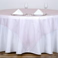 Efavormart Blush Organza Square Tablecloth Overlay 72" x 72" Square ...