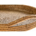 thumbnail image 3 of KOUBOO La Jolla Rattan Round Serving Tray, Honey Brown, 3 of 4