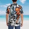 thumbnail image 4 of Fotbe Four Running Horses Camisa Hawaiana para Hombre Unisex – Camisa Casual de Verano con Botones de Manga Corta de Algodón y Lino,Medium, 4 of 7