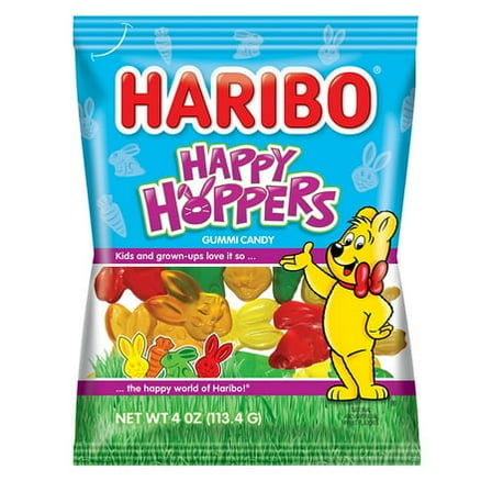 Haribo Happy Hoppers Gummy Candy, 4 oz bag