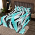 thumbnail image 2 of Erosebridal Abstract Stripe Coverlet Set King,Modern Lines Bedding Set,Contemporary Art Decor,Breathable,3 Pieces, 2 of 5