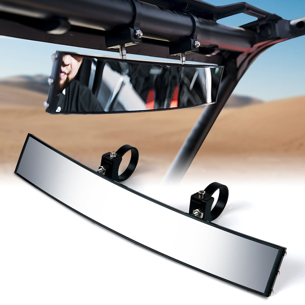 Xprite 17.5" Convex Rear Wide View Tempered Glass Mirror for UTVs with
