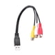 thumbnail image 5 of 1pc Usb Male Plug To 3 Rca Female Adapter Audio Converter Video Av A/v Cable Usb To Rca Cable For H, 5 of 5