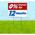 thumbnail image 1 of 0% Interest For 12 Months (18" x 24") Yard Sign, Includes Metal Step Stake, 1 of 6