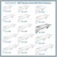 thumbnail image 7 of GRIDMANN 18" x 48" NSF Stainless Steel Kitchen Wall Mount Shelf w/ Backsplash, 7 of 7