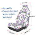thumbnail image 3 of Wukai Violets Flowers Full Set Car Seat Covers with Soft Padding Universal Auto Front Seats Protector and Cushion Mat, 3 of 5