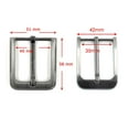 thumbnail image 3 of Single Replacement Belt Buckle Prong Pin Waistband Accessory Slider Alternative Supply Rectangular Reusable Clothing Pants Slider Repairing Replaceable Part 40mm, 3 of 8