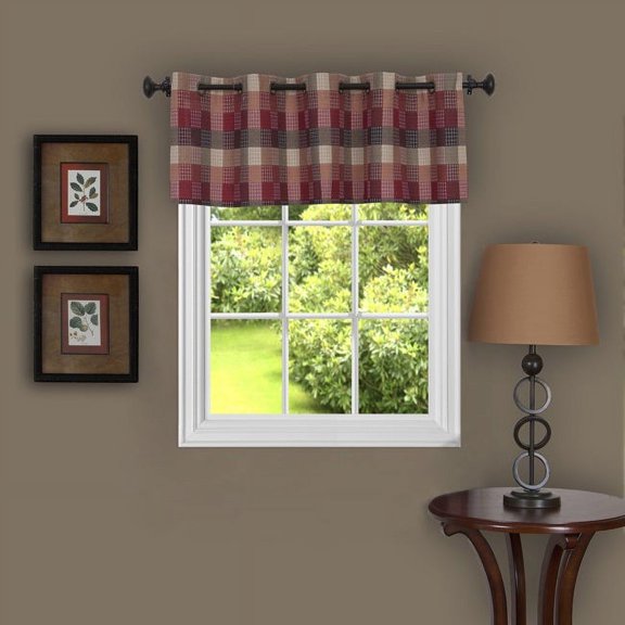 ACHIM-1PK Achim Harvard Burgundy Grommet Valance - 58x14Burgundy