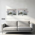 thumbnail image 2 of Lotus and hummingbird wall art canvas decorative frame, spa-inspired yoga Zen-inspired tranquil wellness home decor., 2 of 10