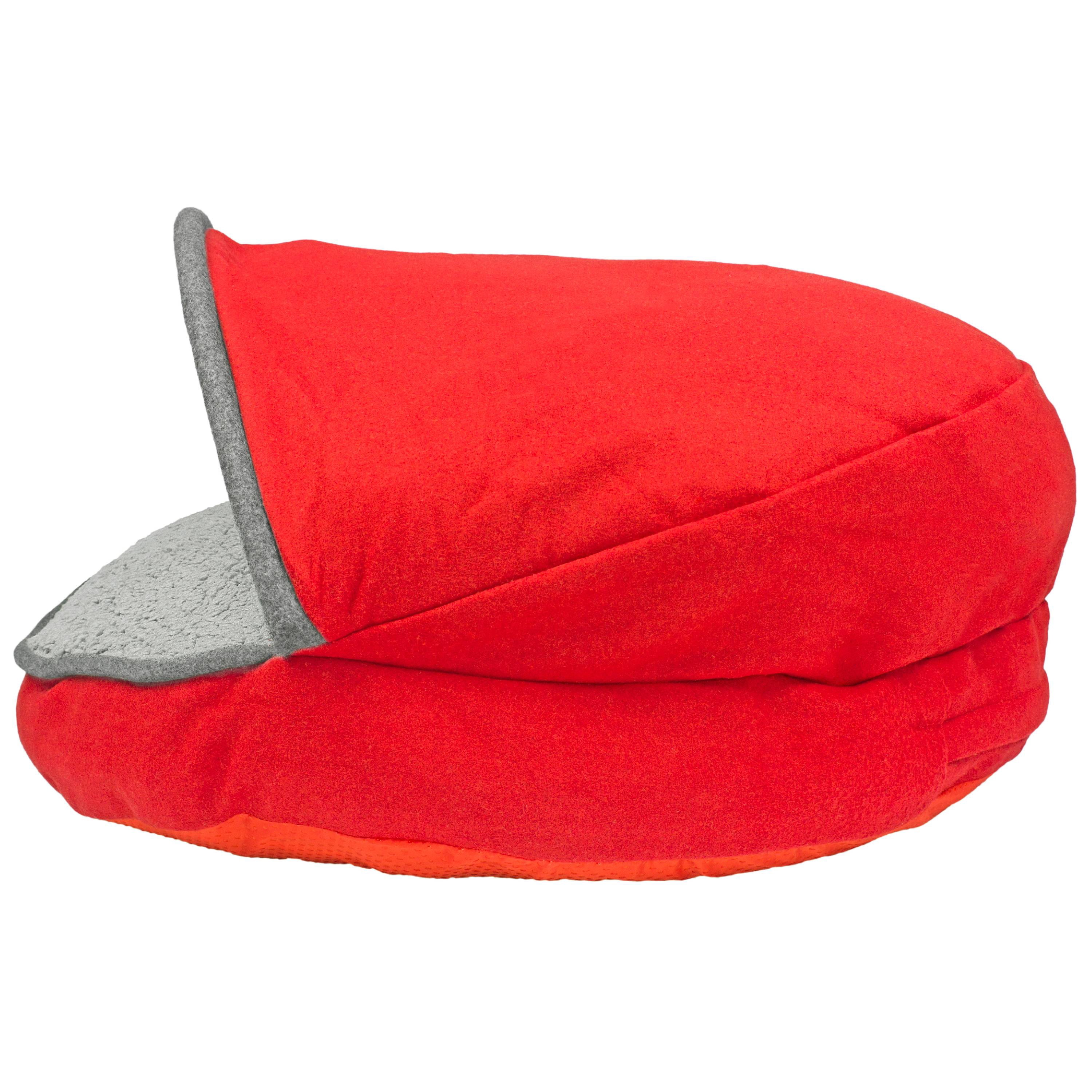 Precious Tails Plush Felt Sherpa Pet Cave Bed