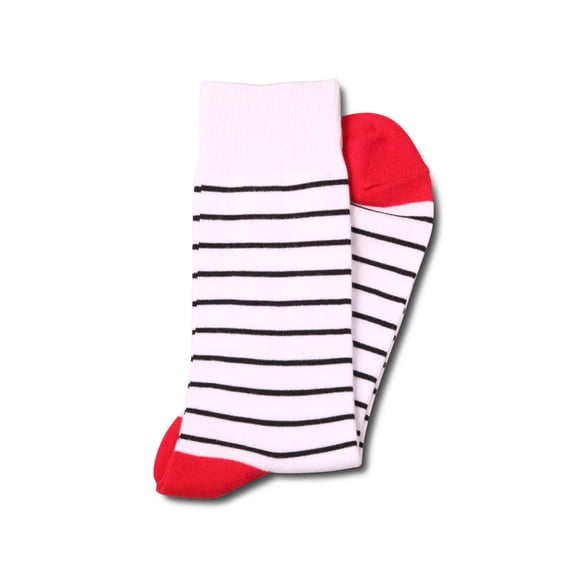 White with Black Stripes Socks