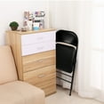 thumbnail image 3 of VECELO Set of 4 Metal Folding Chair with Padded Seat & Double Hinged Back for Home Office, Black, 3 of 8