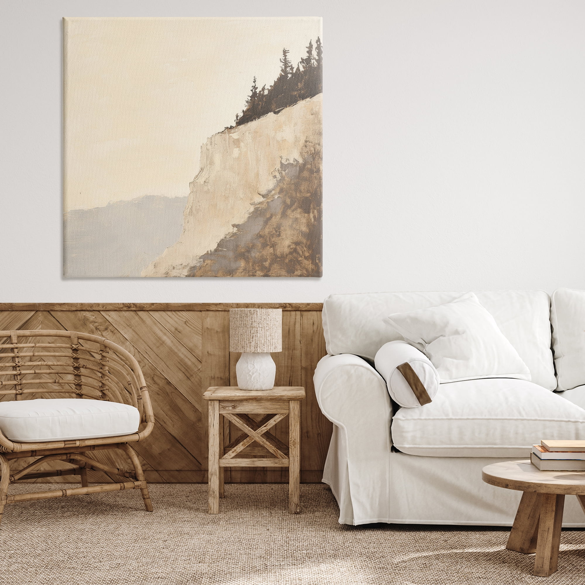 Stupell Industries Serene Cliffside Vista Canvas Wall Art, design by Petal Prints Design