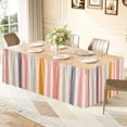 thumbnail image 4 of Table Skirt,Gathered Rectangular Desk Skirts with Hook and Loop,Reusable Wrinkle‑Resistant Desk Skirting,Removable Beige Pleated Ruffle Table Cloth,70.8x29.5 Inch Table Drape for Home Use, 4 of 4