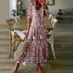 thumbnail image 2 of Vestido Corto de Verano de Moda con Cuello en V Vestido de Manga Corta Impreso, Vestido Casual Floral para Primavera Y Verano Diario, Fiesta Y Fecha, 2 of 8