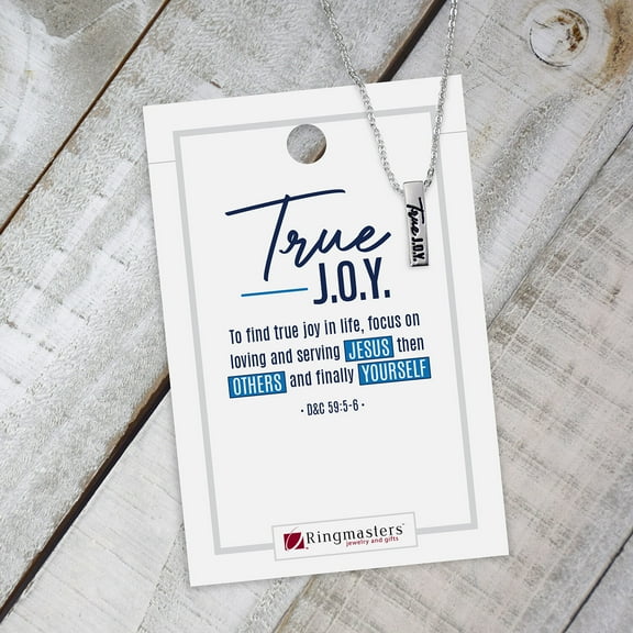 Ringmasters True J.O.Y. Silver Colored Bar Necklace