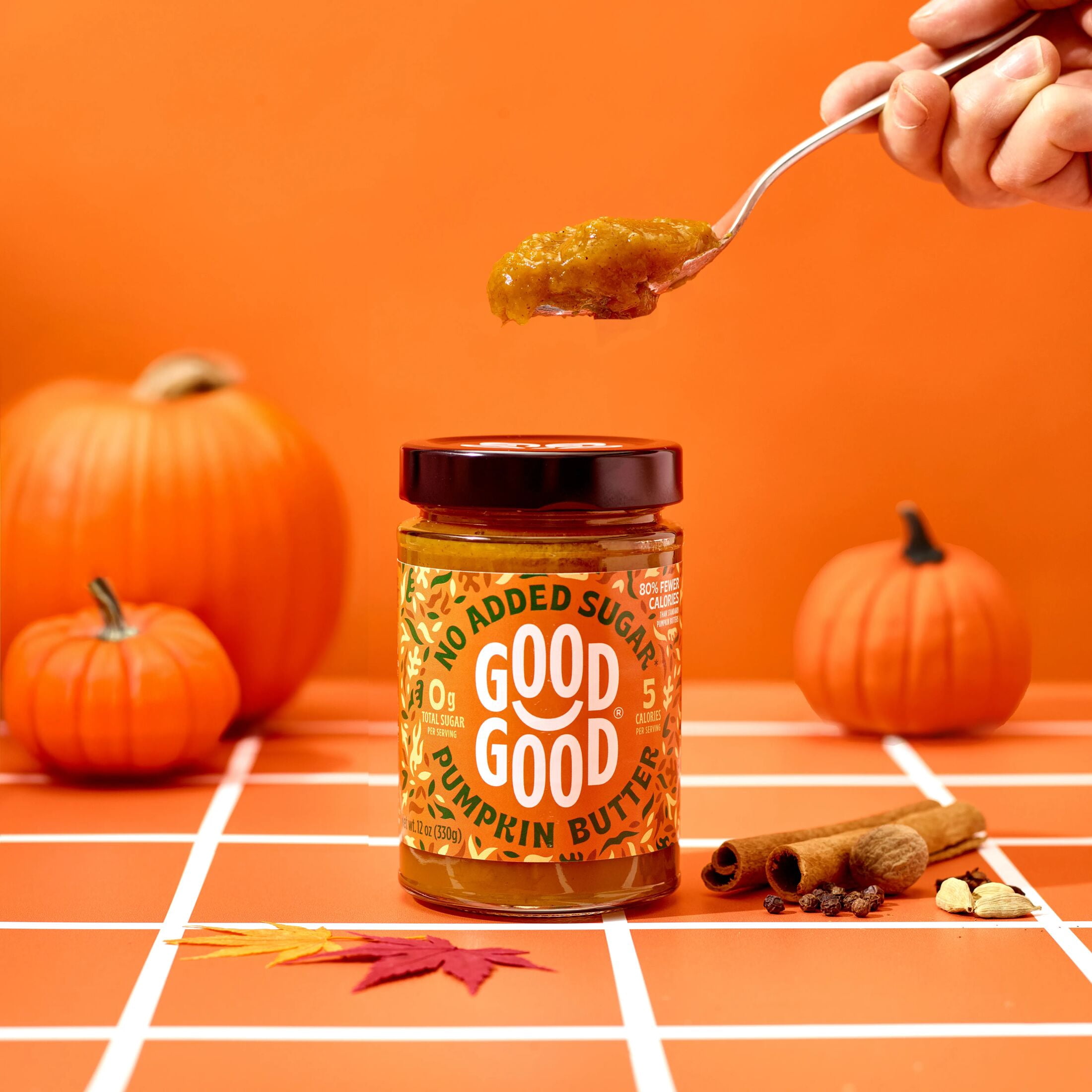 GOOD GOOD Pumpkin Butter No Added Sugar Spread with Cozy Spice Notes