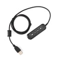 thumbnail image 4 of Adaptador de cable QD con enchufe USB H901, volumen ajustable, adaptador de auriculares para centro de llamadas para equipos de auriculares de 3,5 mm, color negro, 4 of 5