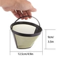 thumbnail image 4 of Cestas De Filtro De Café Reutilizables, Herramienta De Filtro De Café Hecha A Mano De Estilo Cónico Permanente De Acero Inoxidable, Utensilios De Cocina Yuarrent HA019064-00, 4 of 6