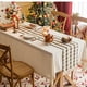 thumbnail image 5 of ¡Descuentos Sorprendentes!, Mantel individual con borlas de lino y algodón con bandera de mesa de Año Nuevo, serie de Año Nuevo, mantel largo, toalla para el final de la cama, decoración Akmoler, 5 of 9