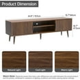 thumbnail image 3 of PulseFay Mid Century TV Stand, Modern TV Console for TVs up to 70 Inches, Entertainment Center with Storage, TV and Media Consol, (Walnut), 3 of 8