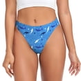 thumbnail image 1 of Fotbe Cute Shark Tanga Sin Costuras para Mujer con Estampado – Panties Invisibles, Transpirables y Cómodos para Uso Diario-X-Small, 1 of 6