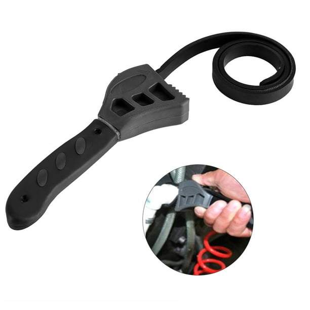 500mm Plastic Strap Wrench Jar Lid Opener Gripper Tool Universal Oil Filter Spanner Plastic Strap Pipe Lids Tighten Loosen Plumbing