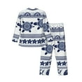 thumbnail image 2 of Kll Sea Underwater Turtles Sleepwear Mens Flannel Pajamas,Long Cotton Pj Set, 2 of 9