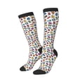 thumbnail image 2 of Balery Colorful Numbers Printed Novelty Socks Men's Women's Crew Socks Sports Socks Knee High Socks Cotton Socks Quirky and Cool Socks, 2 of 9