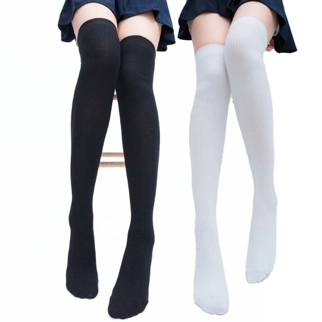 Calcetines de moda Medias hasta el muslo largas, Medias por encima de la rodilla, Medias de algodón para niñas Zhivalor CPB-ZRF37-1