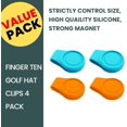 thumbnail image 2 of ABCISI Golf Hat Clip Ball Marker Holder, 4 Pack Silicone with Strong Magnetic Attach to Pocket Cap Edge Gifts for Golfers Men Women (Blue&Orange), 2 of 12