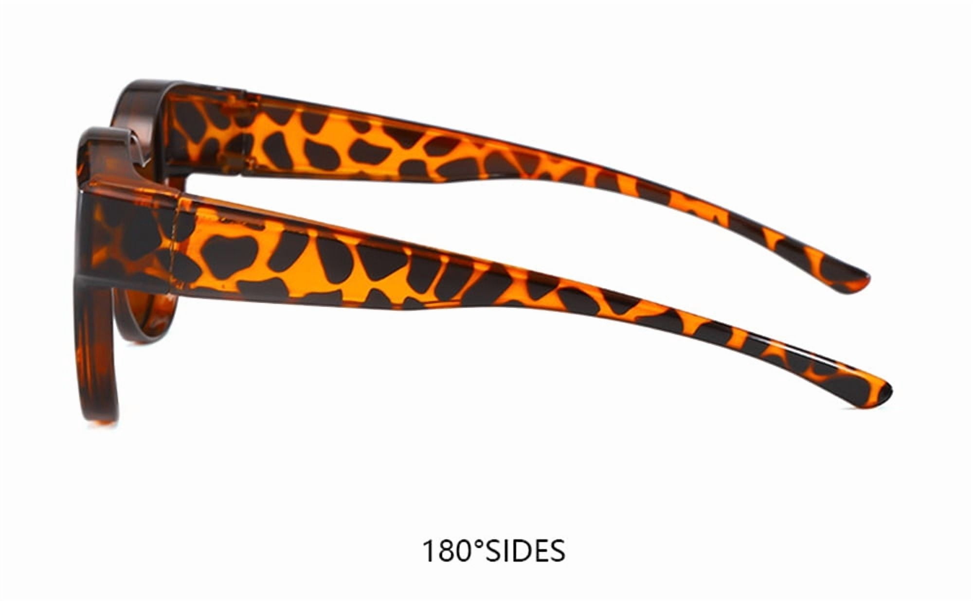 2PCS/1PCS Fit Over Glasses Sunglasses for Women Men, Oversized Cat Eye Sunglasses Polarized 100% UV400 Protection