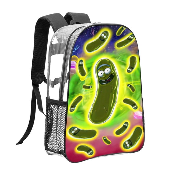Funny Pickle Pattern Transparent Backpack Lightweight And fashionable Showcasing Personality And Leading The Trend