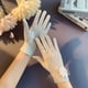 thumbnail image 3 of Guantes de seda de hielo para primavera y otoño, manoplas cortas de encaje con pantalla táctil para conducción fina de verano para mujer, 3 of 5