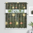 thumbnail image 2 of Kitchen Curtains 36 Inch Short - 3 Panel Set, Gothic Celestial Sun and Moon Print, Mystical Starry Night Astrology Aesthetic, Rod Pocket Window Curtain, Easy Wash, 2 of 6
