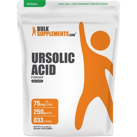 BulkSupplements Ursolic Acid Powder - from Rosemary Leaf Extract, Vegan, 250g (8.8 oz)