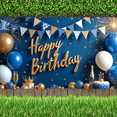 thumbnail image 6 of Decorative Design Happy Birthday Banner Balloon Decoration Birthday Party Banner Cake Decoration for Birthday Celebration Indoor Decoration Kids Party, 6 of 6