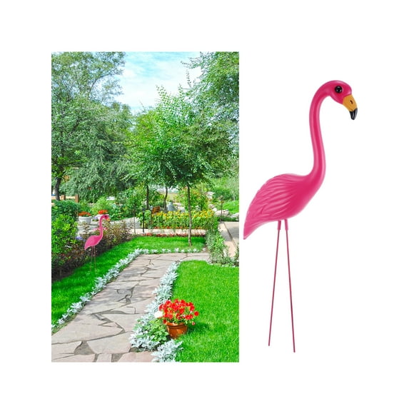 Home Plastic Decoration 1Pc Plastic Flamingos Ornament Bird Figurine Handicrafts Wedding Party Supplies