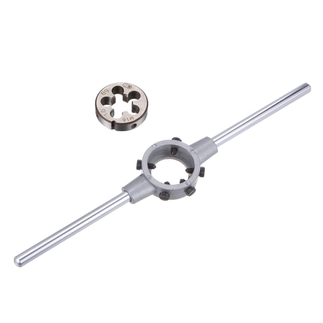 Troquelado Mango Llaves Juego, M16 x 1 Roscado Redondo Troquel y 38mm (Ajuste M12-M16 Troqueles) Soporte Ajustable Llave Manual Herramienta