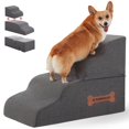 thumbnail image 1 of Dog Stairs Nordjager 4 peldaños para perros y gatos pequeños, color gris, 1 of 6