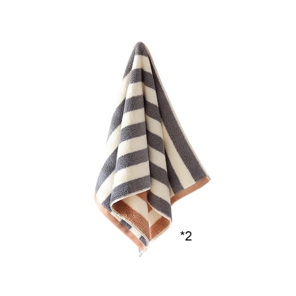 2-Pack Striped Hand Towels for Bathroom - 12.99x28.74 Inches 100% Cotton Hand Towel, Ultra Soft and Highly Absorbent Towel for Bath, Gym, Hotel, Kitchen and Spa, Kitchen