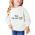 thumbnail image 2 of Elainilye Fashion Toddler Sweatshirt Middle Big Girls Boys Heart Print Long Sleeve Top Sweatshirt Sizes 2-10Y,White, 2 of 5