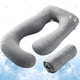 thumbnail image 1 of Funda para Almohada de Embarazo en Forma de U de 57" Sasttie Cooling Gris, 1 of 9