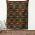 thumbnail image 3 of Ambesonne Earth Tones Fabric by the Yard Upholstery, Eastern Native Art, 5 Yards, Multicolor, 3 of 4
