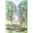 thumbnail image 3 of Jill, Susan 17x24 Black Modern Framed Museum Art Print Titled - Birch Meadow, 3 of 5